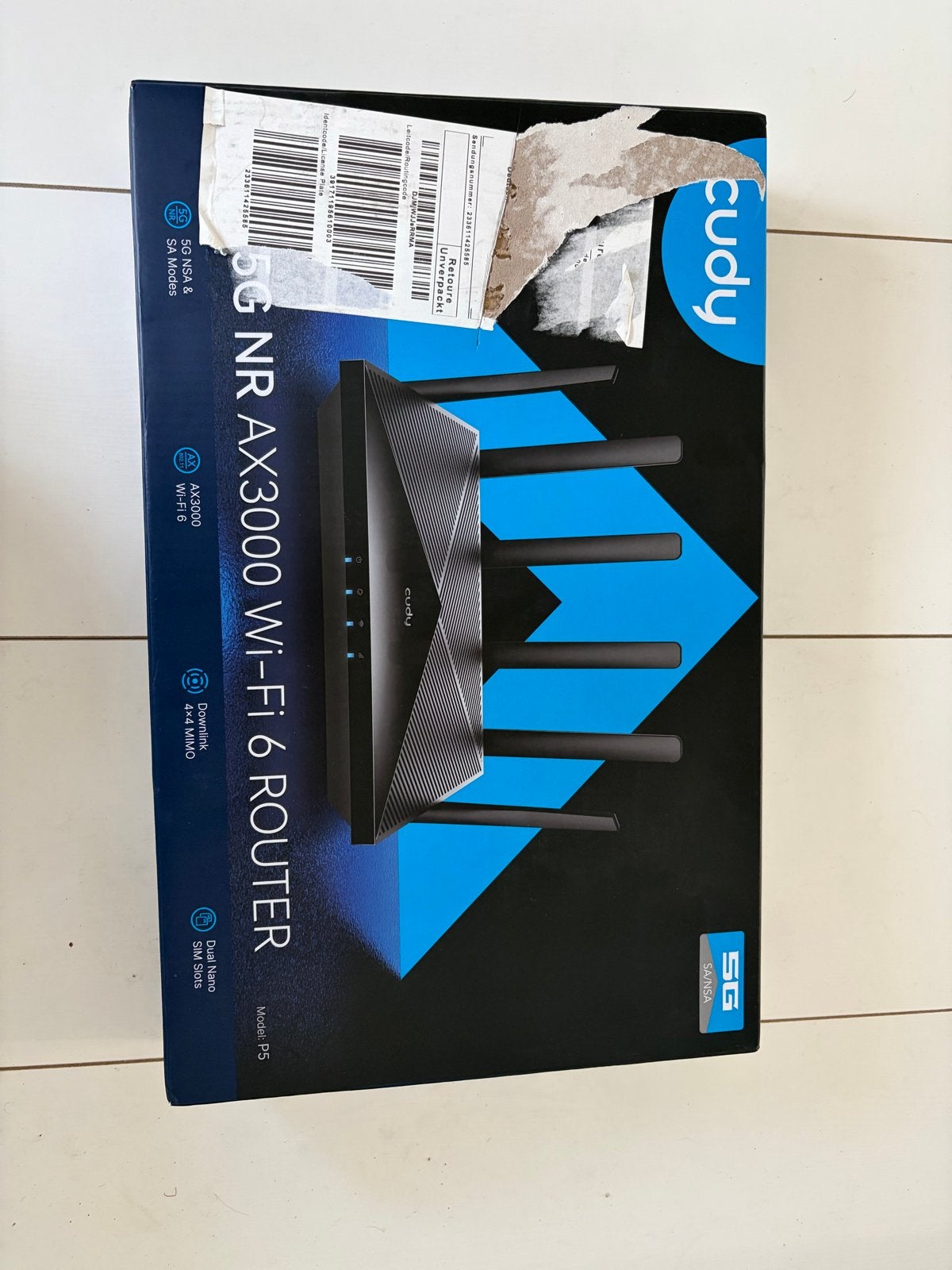 Cudy 5G NR AX3000 Wi-Fi 6 Router (Model P5), Ophalen of Verzenden, Zo goed als nieuw, Router