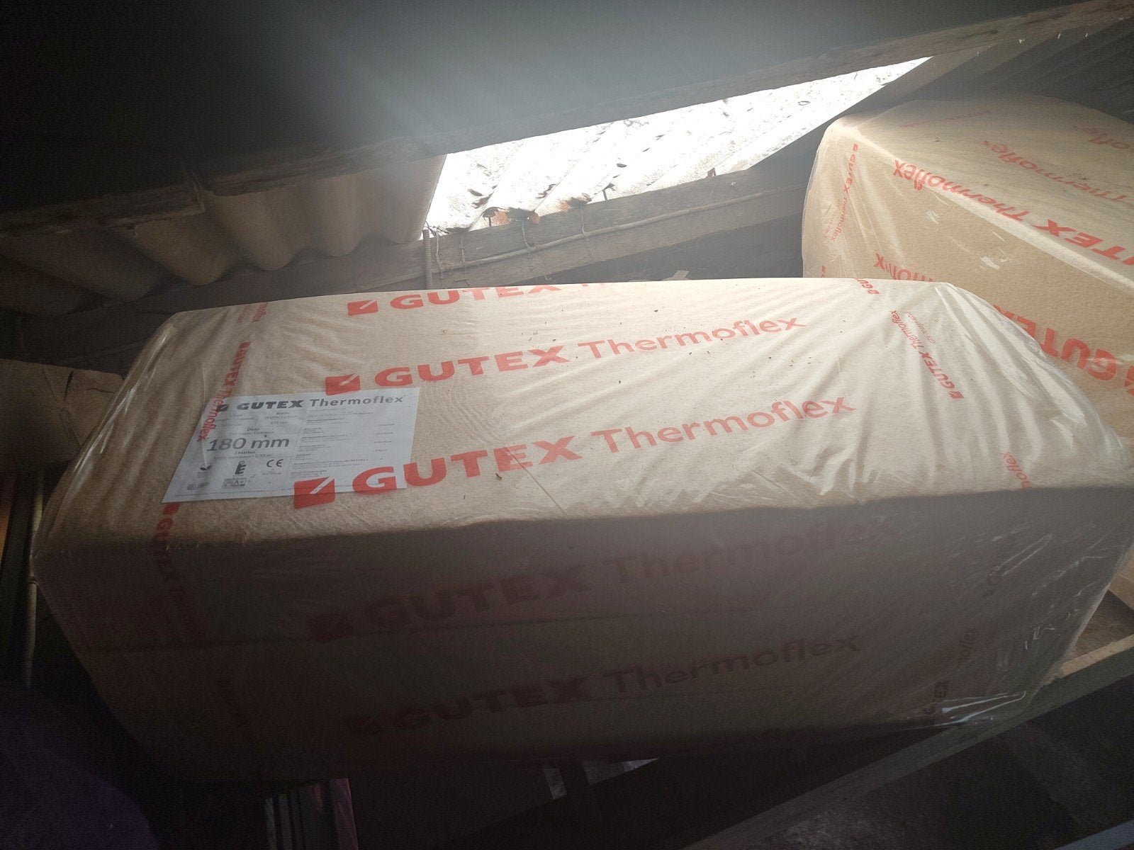 3x nieuwe pakken GUTEX Thermoflex Houtvezelisolatie 180mm, Doe-het-zelf en Verbouw, Isolatie en Afdichting, Nieuw, Vloerisolatie