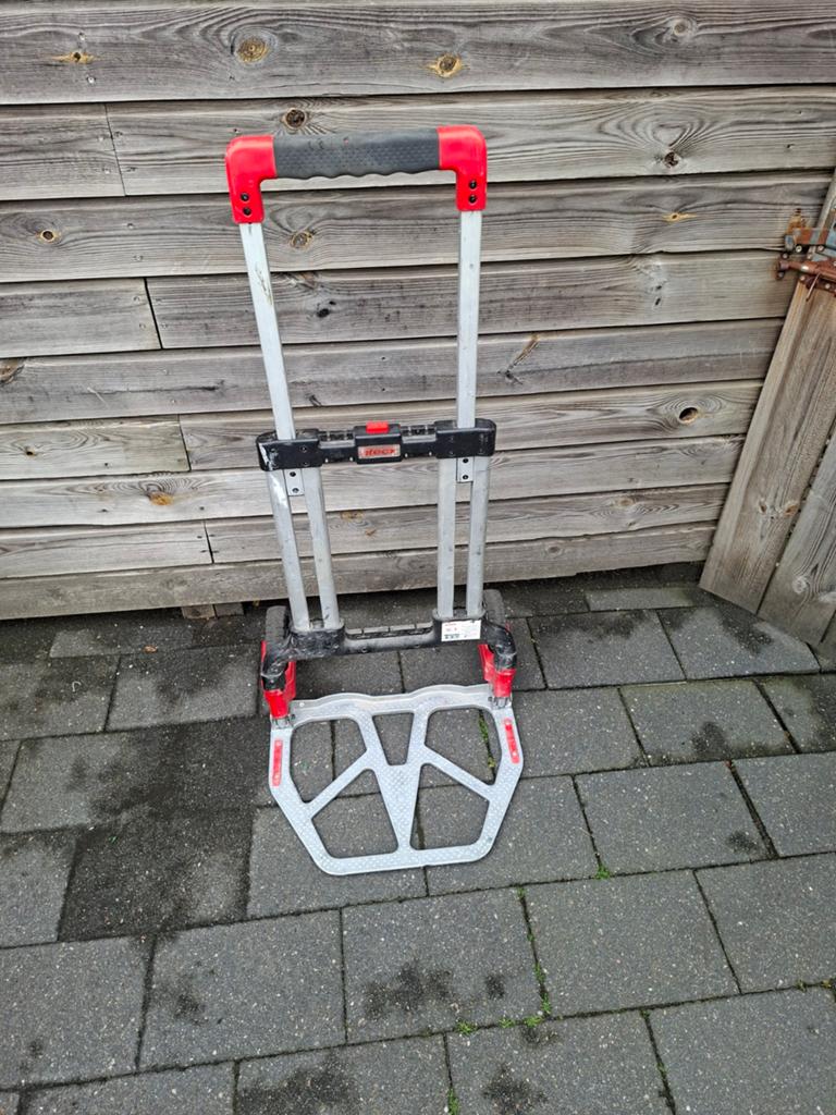Opvouwbare steekwagen - Handige transportkar, 60 tot 80 liter, Ophalen of Verzenden, Gebruikt, Steekwagen