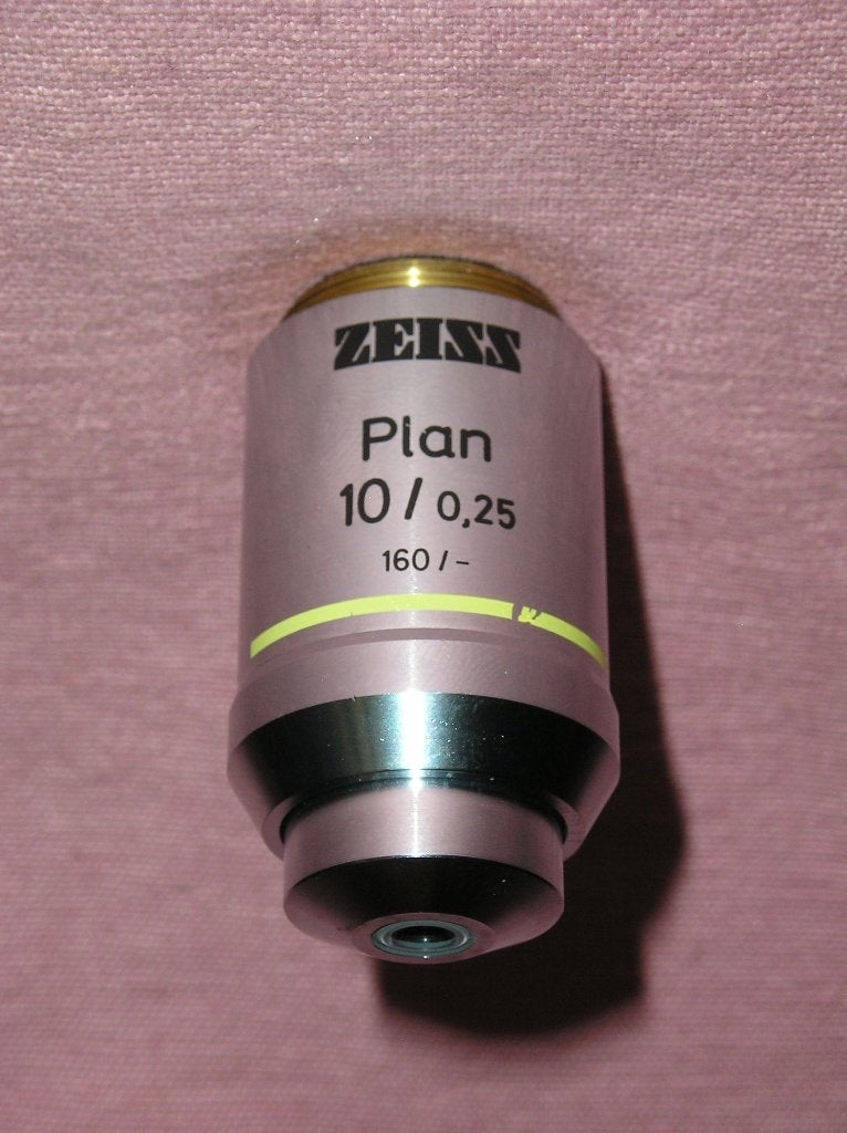 Carl zeiss objectief plan 10x / 0.25 / 160, Verzenden, Zo goed als nieuw, Minder dan 400x, Onderdelen of Toebehoren