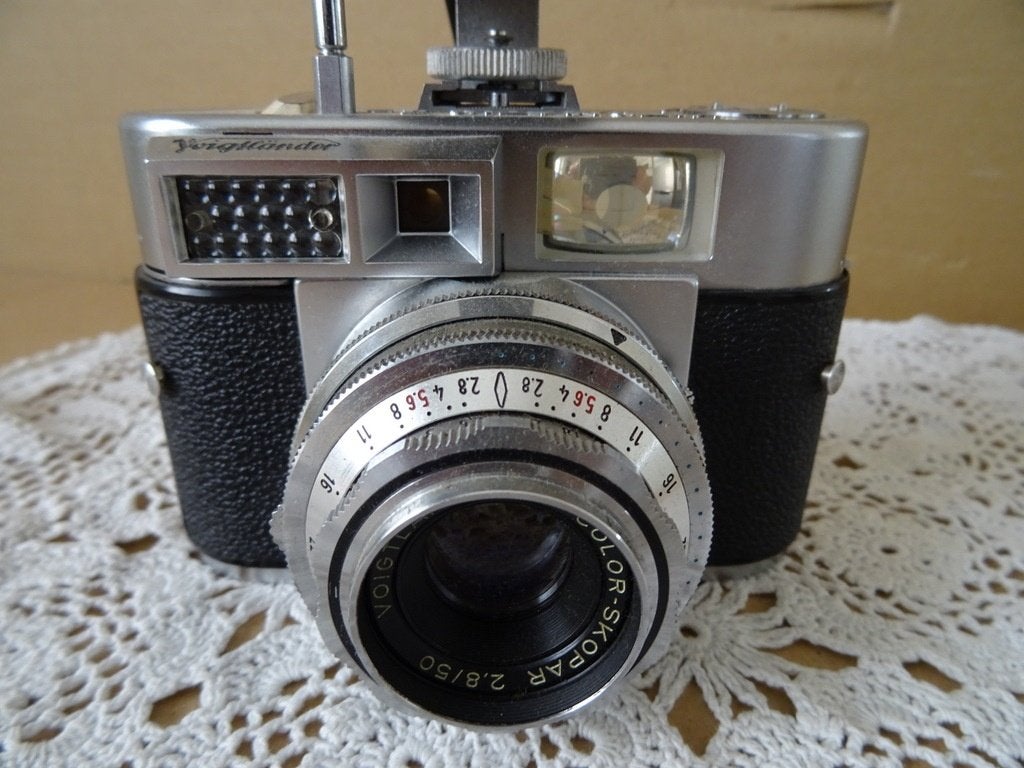 Vintage camera Voigtländer Vitomatic II a + Crony T1000 1958, Gebruikt, Compact, Onbekend, Ophalen of Verzenden