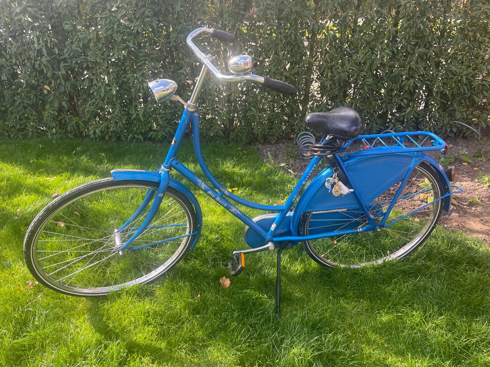 Metallic blauwe Old Dutch fiets met lichte schade, Ophalen, Gebruikt, Overige merken