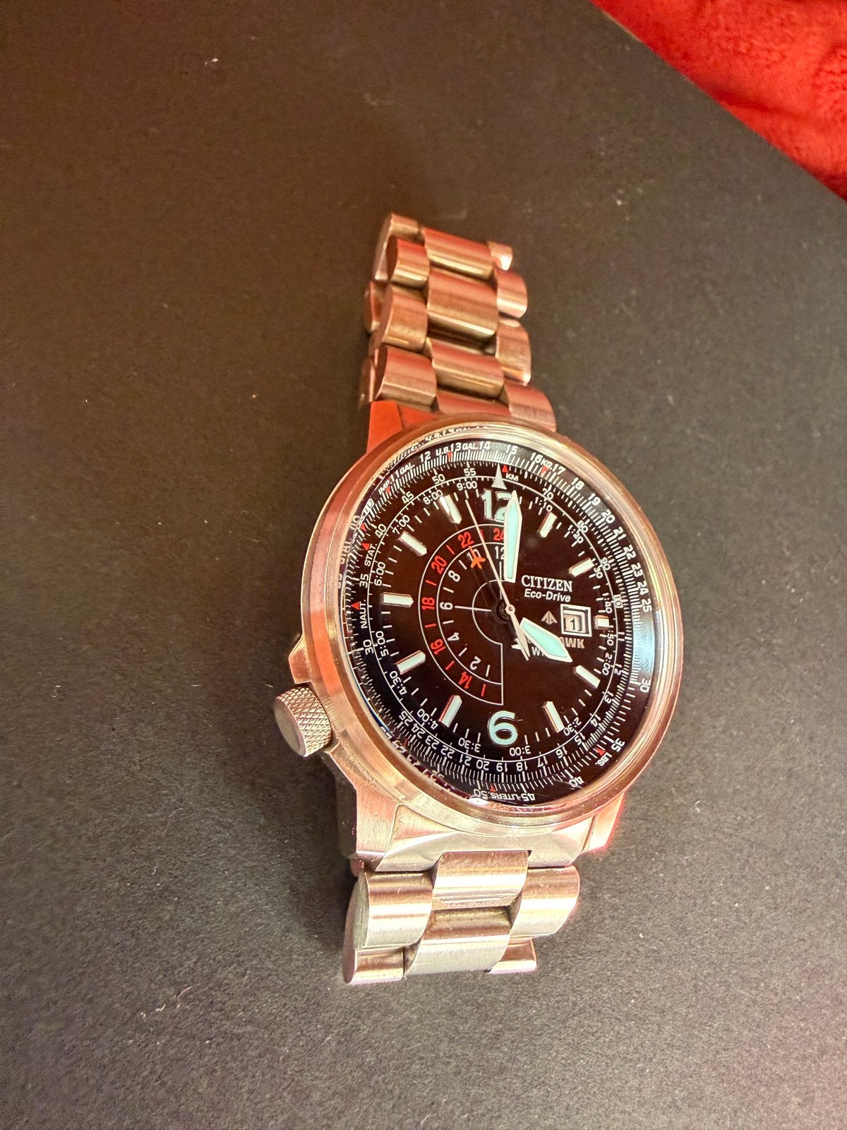 Citizen Eco-Drive Nighthawk, Ophalen of Verzenden, Zo goed als nieuw, Staal, Citizen