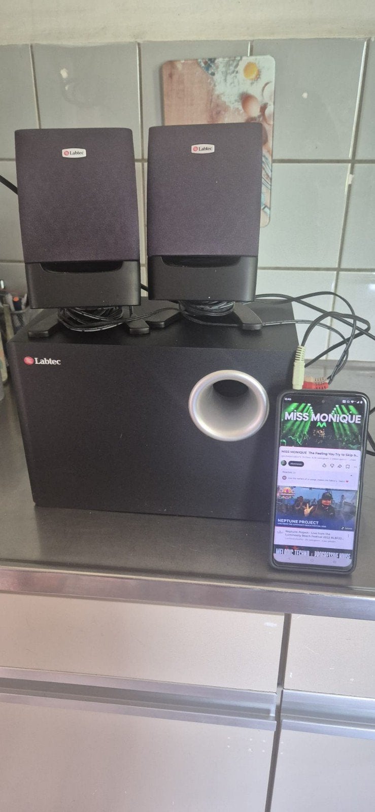 Labtec 2.1 Luidsprekerset met Subwoofer, Ophalen of Verzenden, Gebruikt, Audiokanaal 2.1, Labtec
