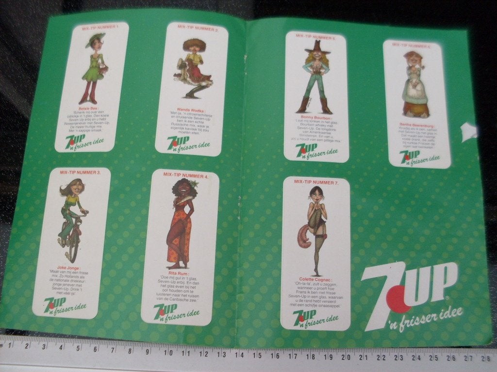 7x sticker 7up logo seven-up mix-tip mixen, Verzamelen, Ophalen of Verzenden, Zo goed als nieuw, Merk