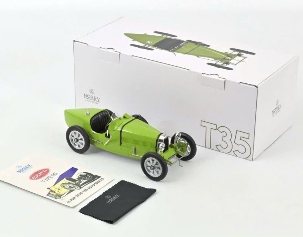 Bugatti T35 1925 groen 1/12 NOREV limited ed. 100 pcs 125704, Hobby en Vrije tijd, Verzenden, Nieuw, 1:9 t/m 1:12, Auto