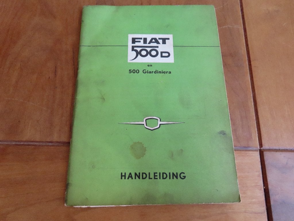 Instructieboek Fiat 500 D Sunroof, Fiat 500 Giardiniera 1961, Ophalen of Verzenden