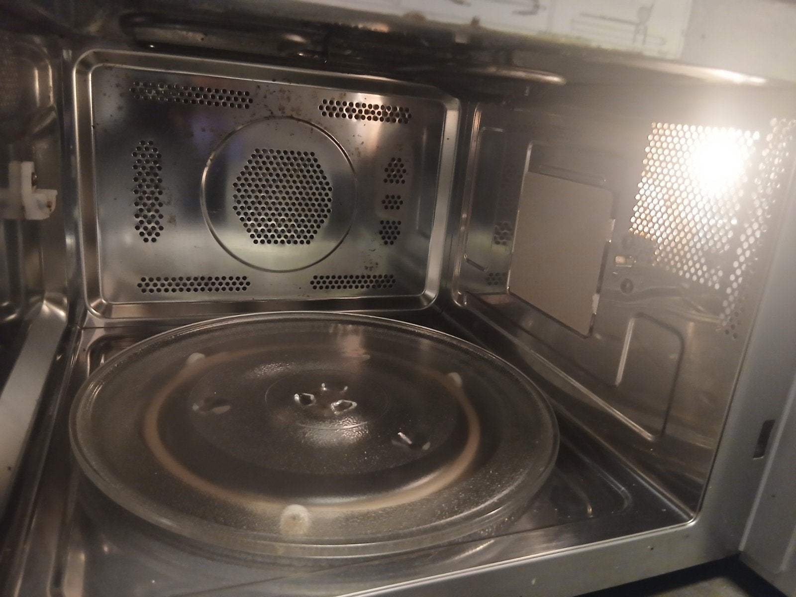 Inventum Combimagnetron MN325CS - Zilver, Witgoed en Apparatuur, Magnetrons, Ophalen, Combimagnetron, Gebruikt, Draaiplateau