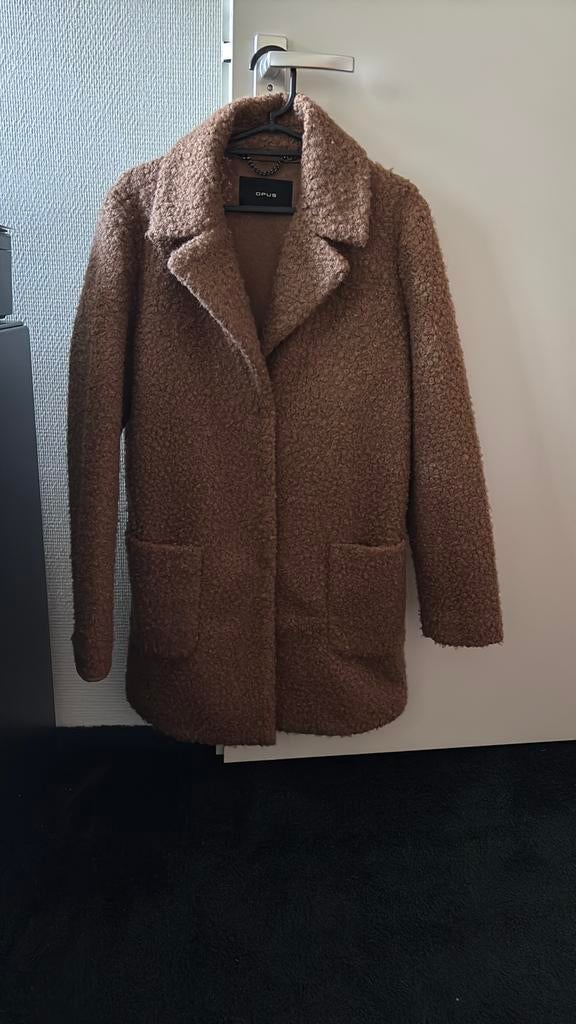 Opus teddy jas maat m bruin, Ophalen of Verzenden, Zo goed als nieuw, Maat 38/40 (M), Bruin