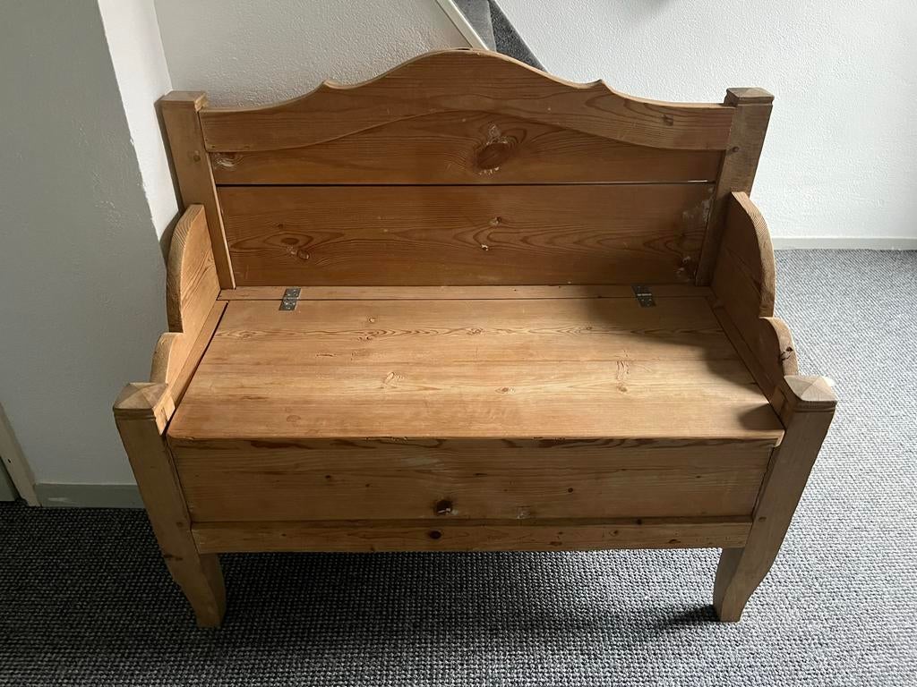 Houten klepbank, Ophalen, Gebruikt, Twee, Bruin