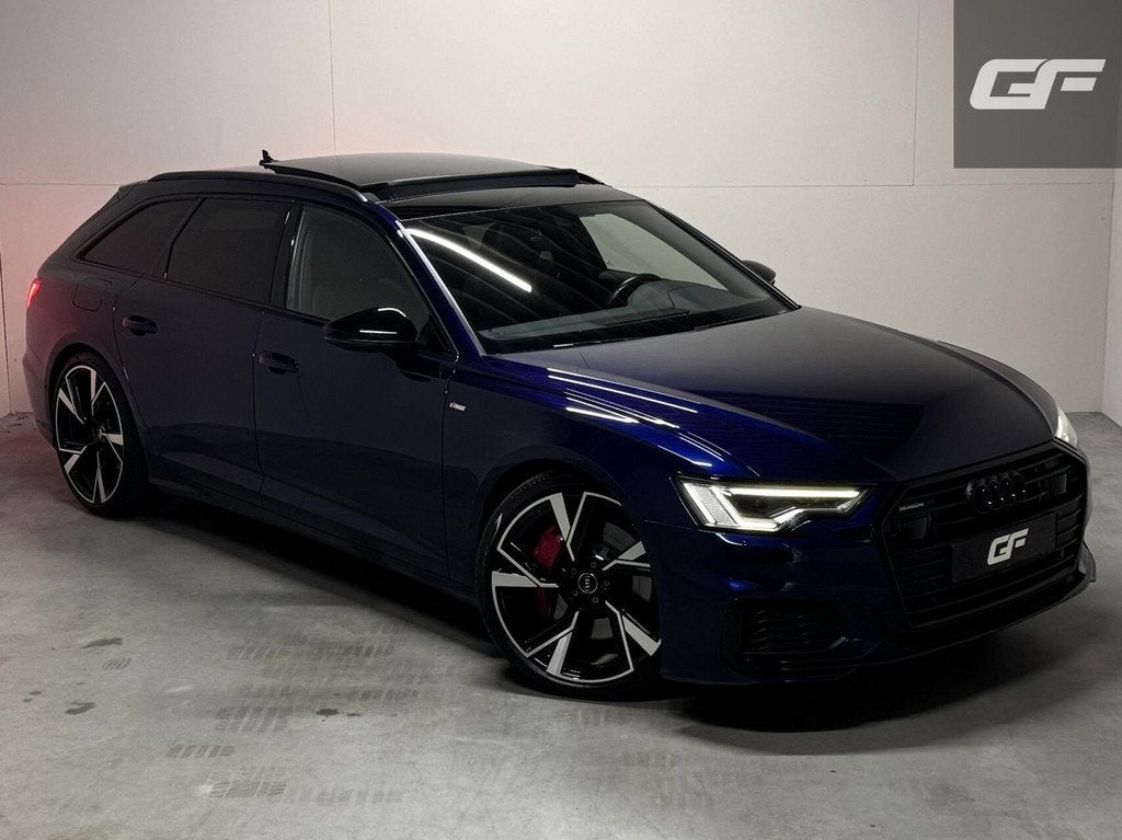 Audi A6 Avant 55 TFSIe Quattro Competition Pano ACC Memory C, Auto's, Audi, Automaat, Gebruikt, Zwart, 4 cilinders