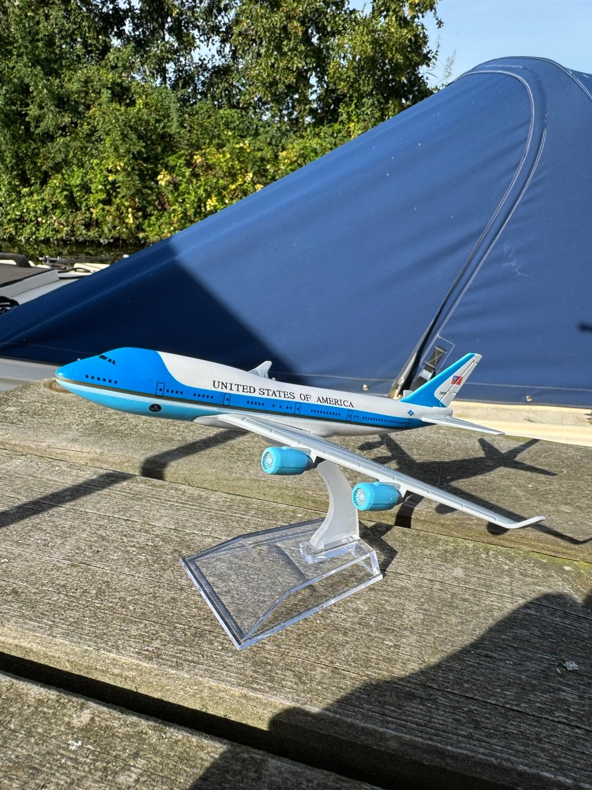 Air Force One | Boeing 747 schaalmodel | Metaal | 1/400, Overige merken, 1:200 of kleiner, Ophalen of Verzenden, Zo goed als nieuw