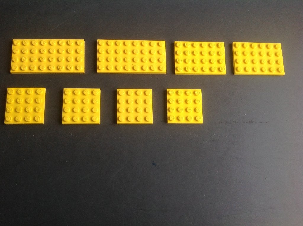 Lego grote plaatjes geel, diverse maten, 8 x, Overige thema's, Lego, Ophalen of Verzenden, Zo goed als nieuw