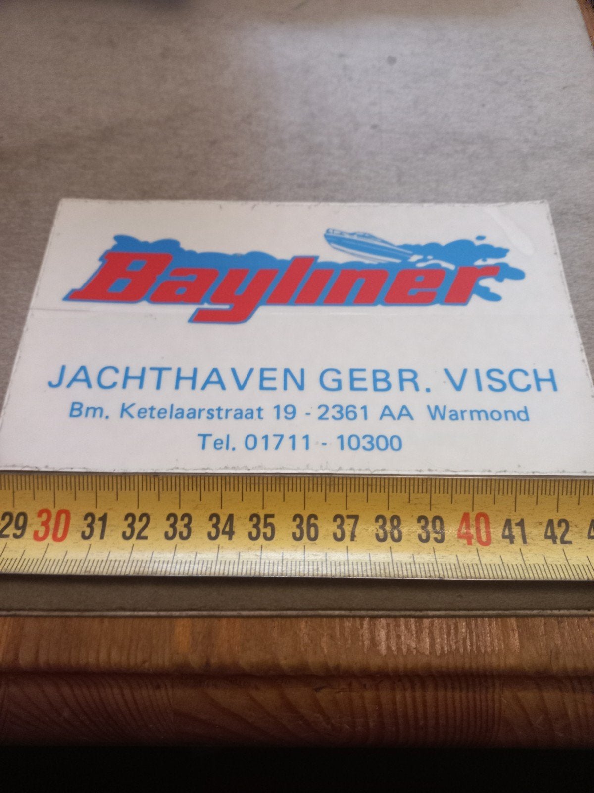 Bayliner Jachthaven Gebr. Visch Sticker, Ophalen of Verzenden, Gebruikt