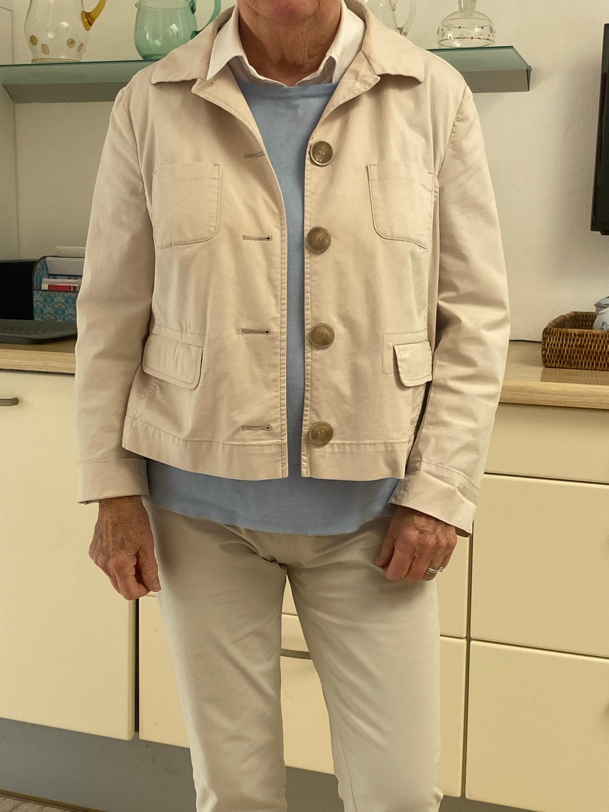 Luisa Cerano beige jasje - Maat 40 (M), Kleding | Dames, Jassen | Zomer, Ophalen of Verzenden, Zo goed als nieuw, Maat 38/40 (M)