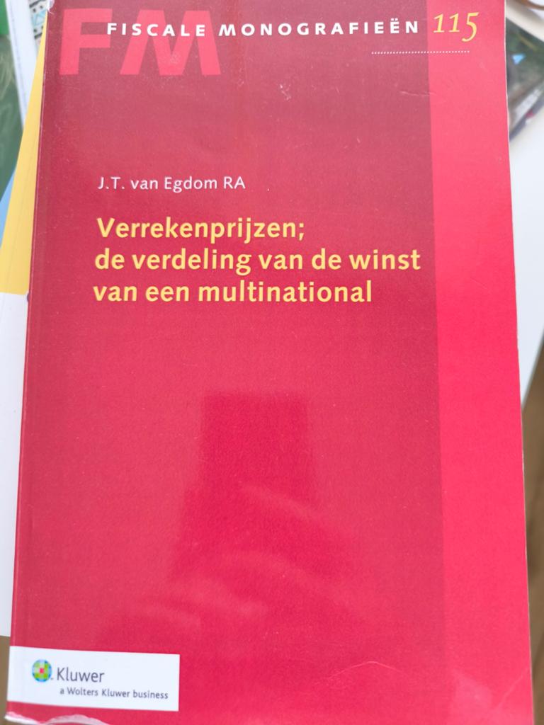 Verrekenprijzen; de verdeling van de winst van een multinati, Boeken, Gelezen, Sociale wetenschap, J.T. van Egdom, Ophalen of Verzenden
