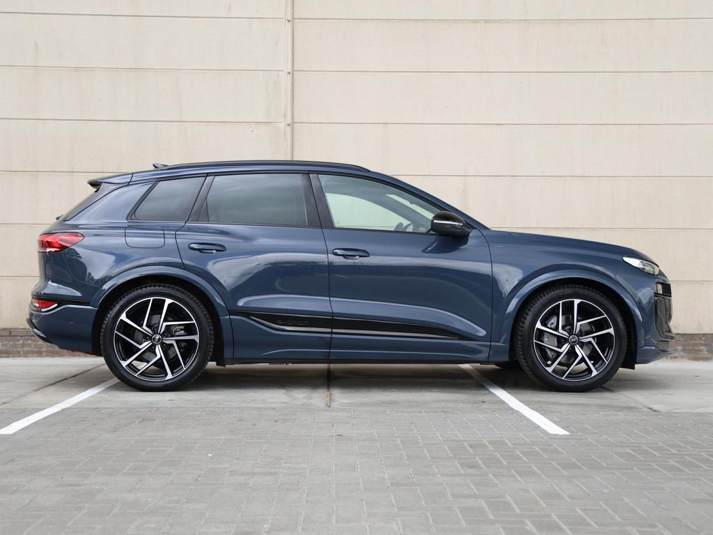Audi Q6 e-tron S edition performance 100 kWh | Luchtvering |, Auto's, Audi, Gebruikt, 2000 kg, Blauw, Leder en Stof