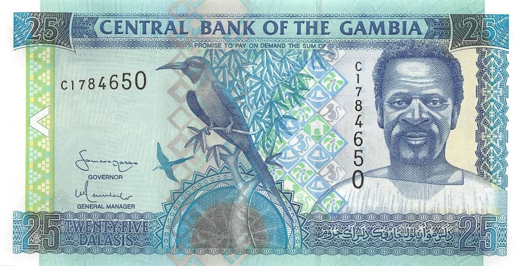 Gambia 25 Dalasis 2001 Unc pn 22c, Ophalen of Verzenden, Overige landen, Los biljet