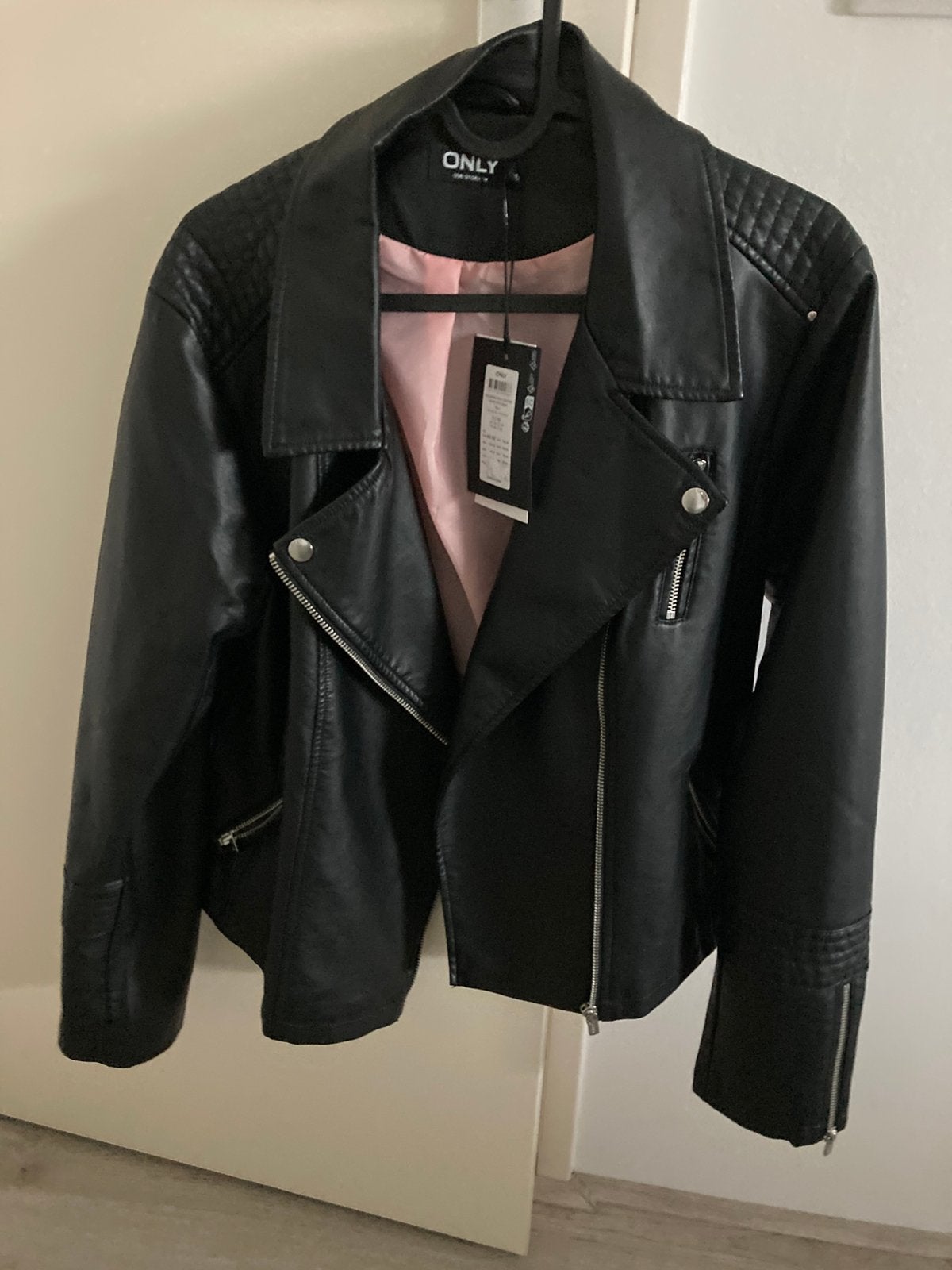 Only leren jack 42 nieuw met kaartje, Ophalen of Verzenden, Nieuw, Maat 42/44 (L), Zwart