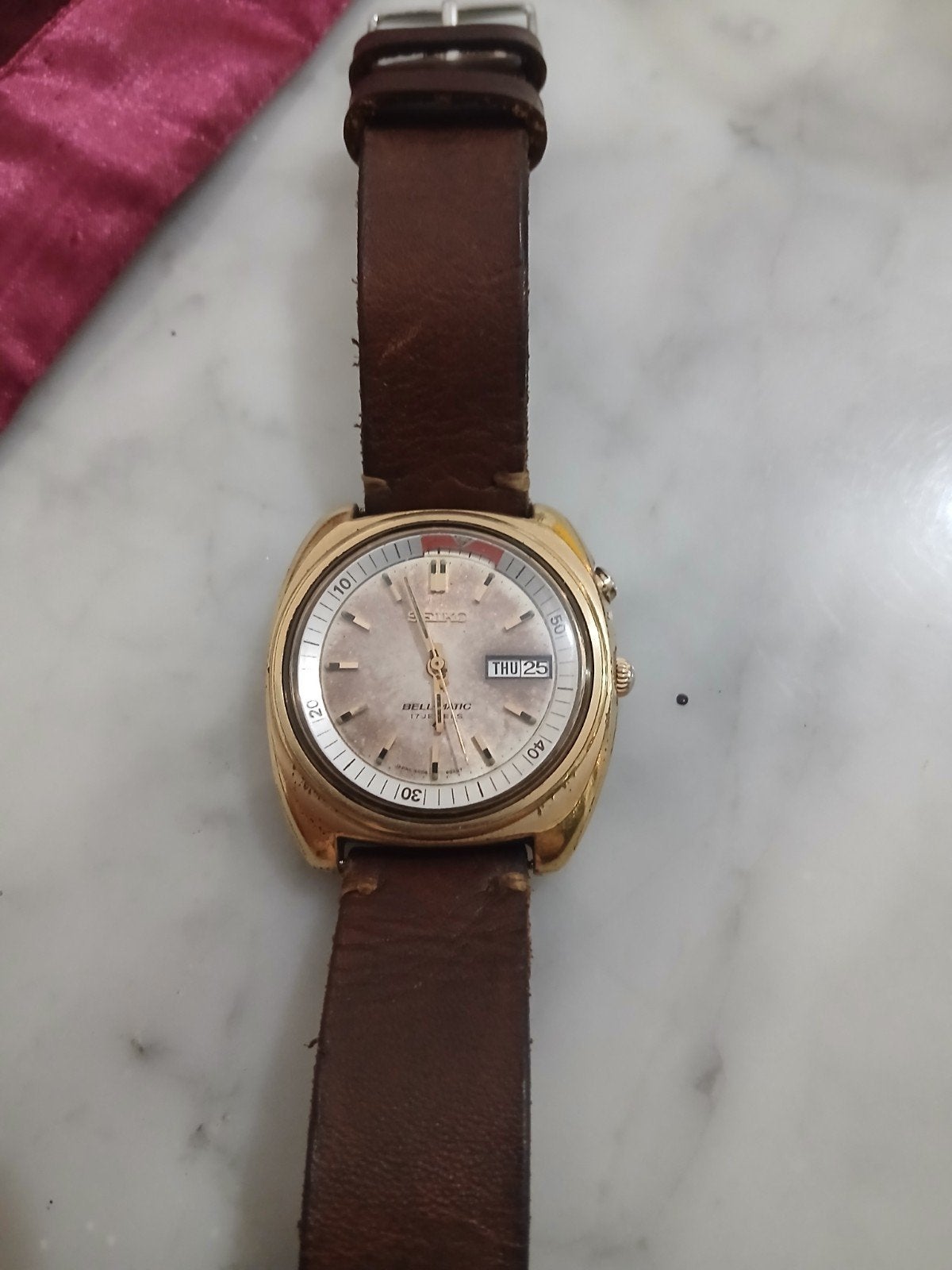 Vintage Seiko Bell-Matic Polshorloge - Goudkleurig, Ophalen, Seiko, Met bandje, Polshorloge