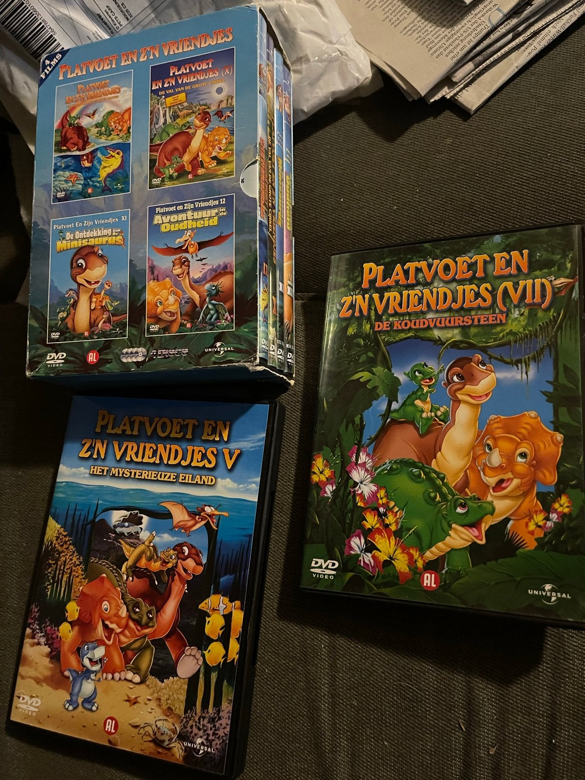Platvoet en zijn Vriendjes DVD Boxset + 2 losse DVD's, Avontuur, Gebruikt, Alle leeftijden, Boxset