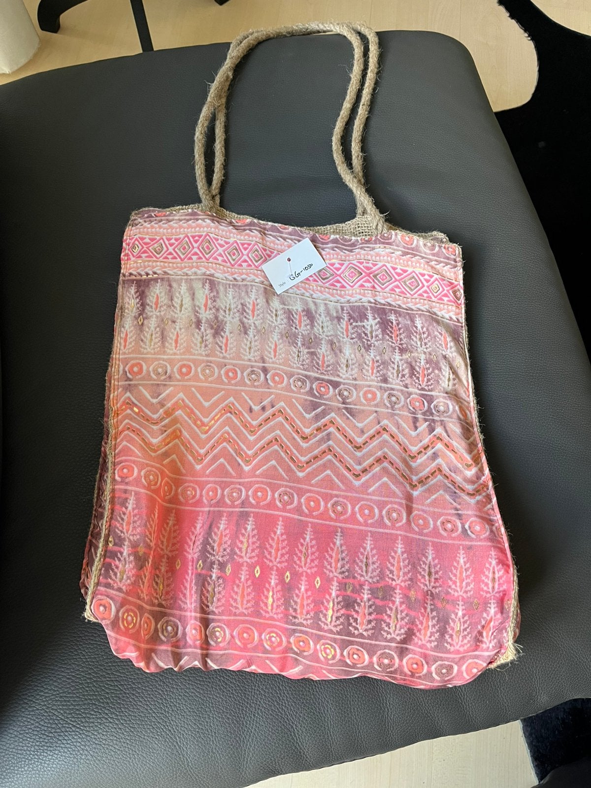 Handmade STRANDTAS ibiza style NIEUW met krtje, Ophalen of Verzenden, Nieuw, Roze, Overige typen