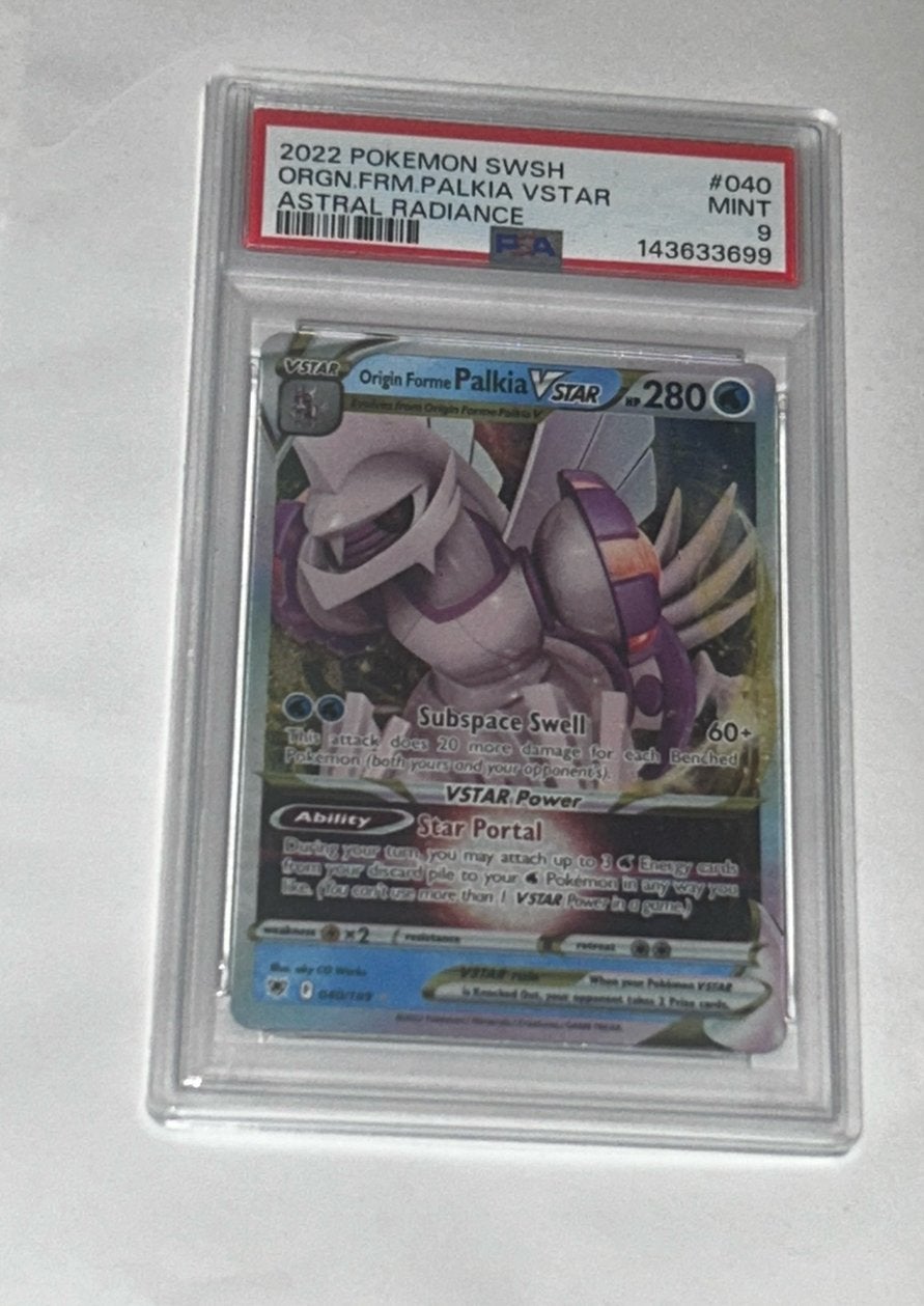 Palkia vstar origin forme psa 9, Hobby en Vrije tijd, Verzamelkaartspellen | Pokémon, Ophalen, Nieuw
