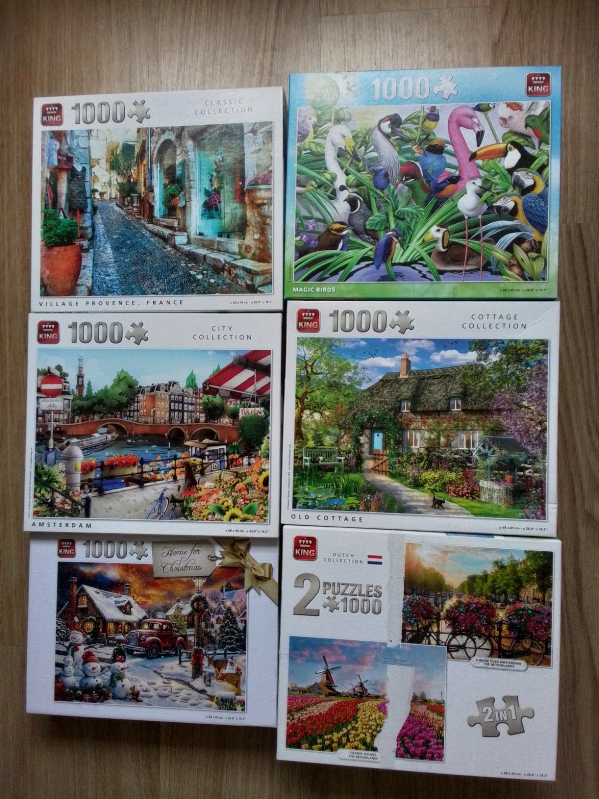 King puzzels 1000 stukjes, Hobby en Vrije tijd, Denksport en Puzzels, Ophalen of Verzenden, 500 t/m 1500 stukjes