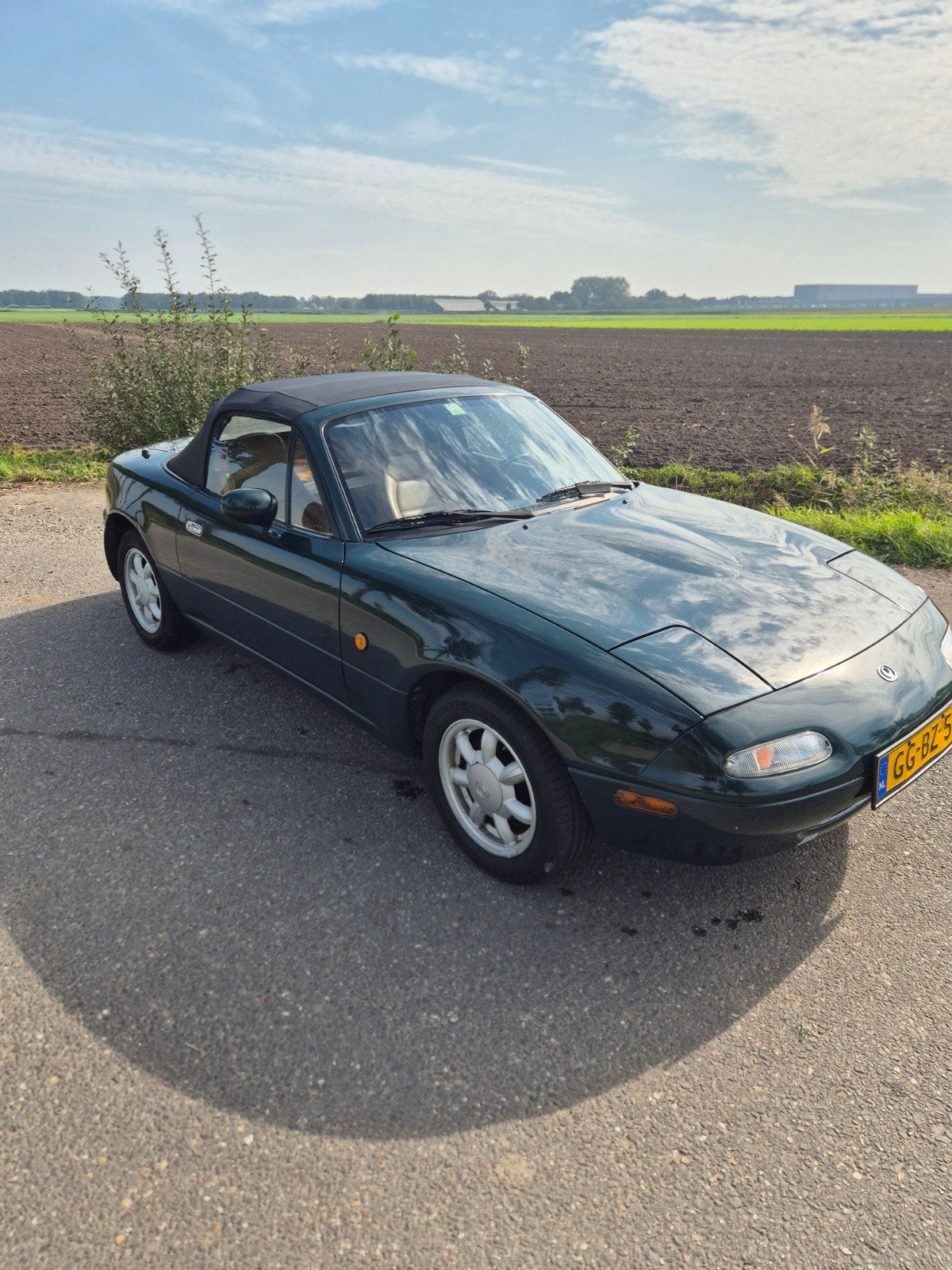 Mazda MX-5 1.6 Limited Edition nr 61 U9 1993 Groen, Auto's, Achterwielaandrijving, 4 cilinders, Cabriolet, Origineel Nederlands