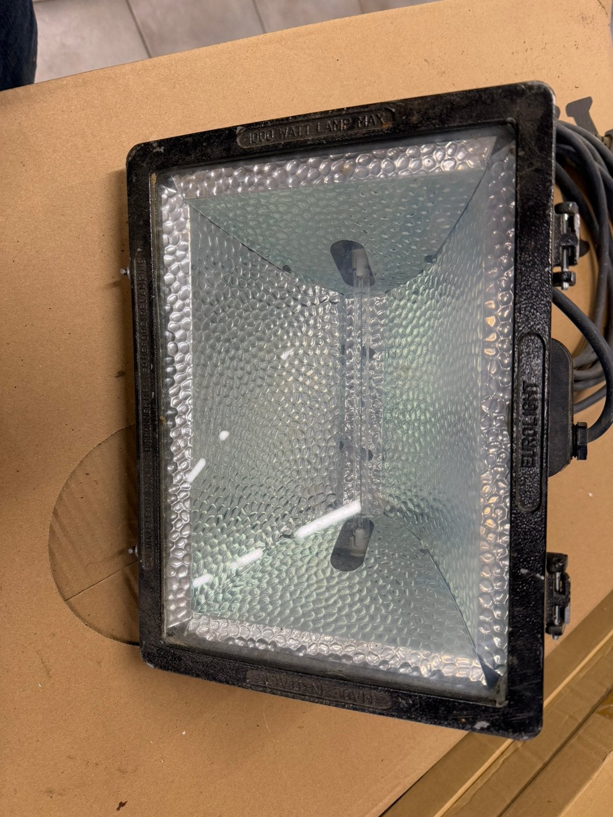 1000w bouwlamp los met lange kabel, Doe-het-zelf en Verbouw, Bouwverlichting, Ophalen, Gebruikt, 500 watt of meer, Lamp