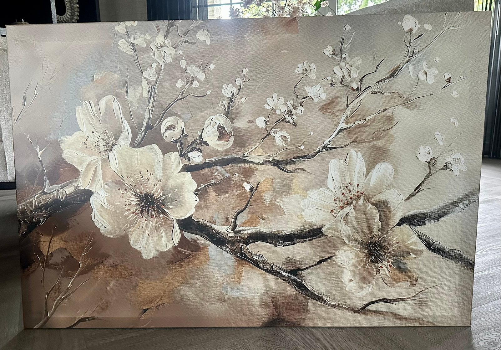 Canvas schilderij bloemen, Ophalen