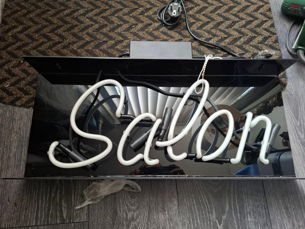 NEON verlichting 'Salon' Nieuw (ijs-blauw), Ophalen, Nieuw, Lichtbak of (neon) lamp