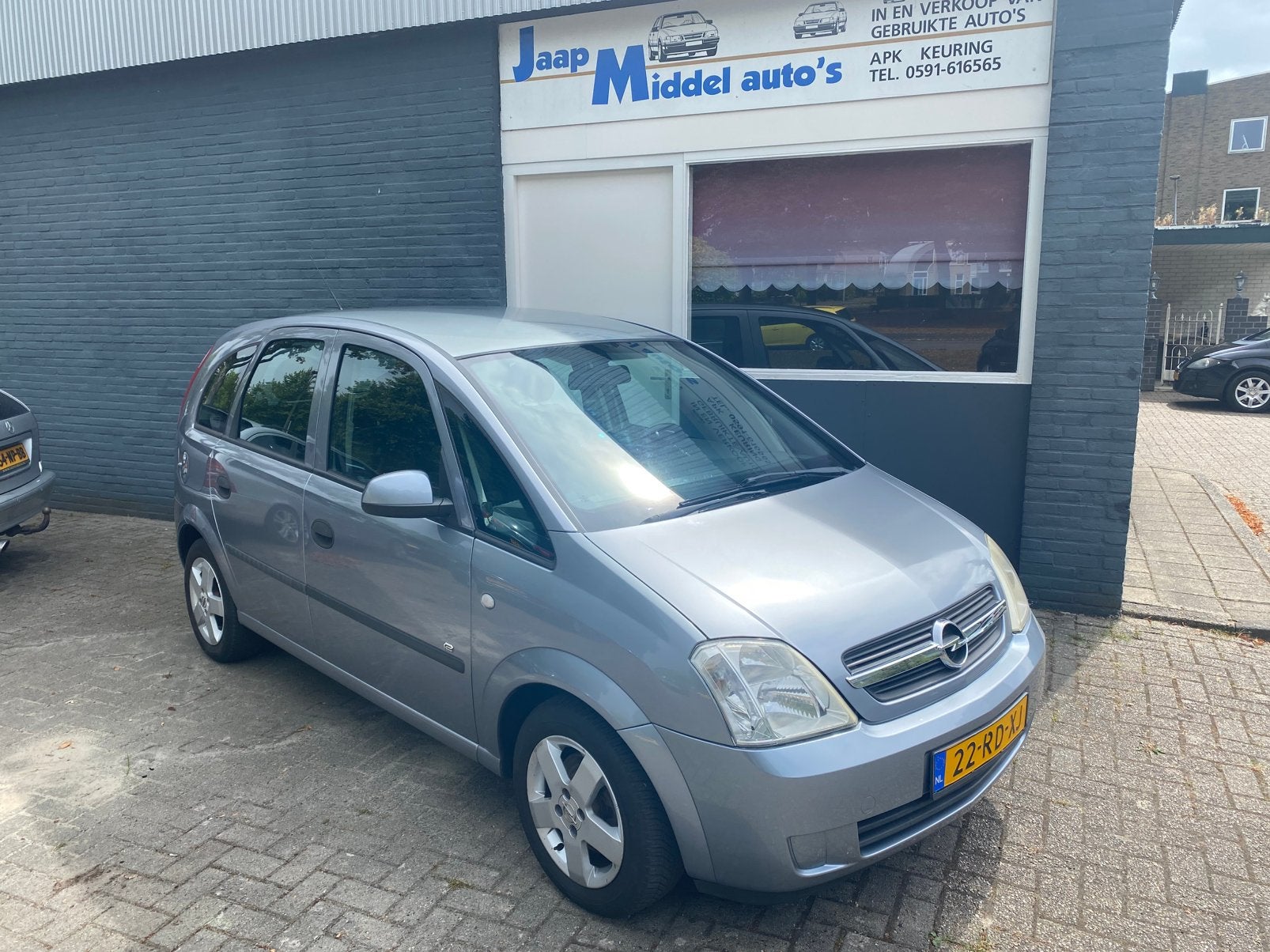 Opel Meriva 1.6 16V 2005 Grijs airco, Auto's, Opel, Voorwielaandrijving, 4 cilinders, 100 pk, Handgeschakeld