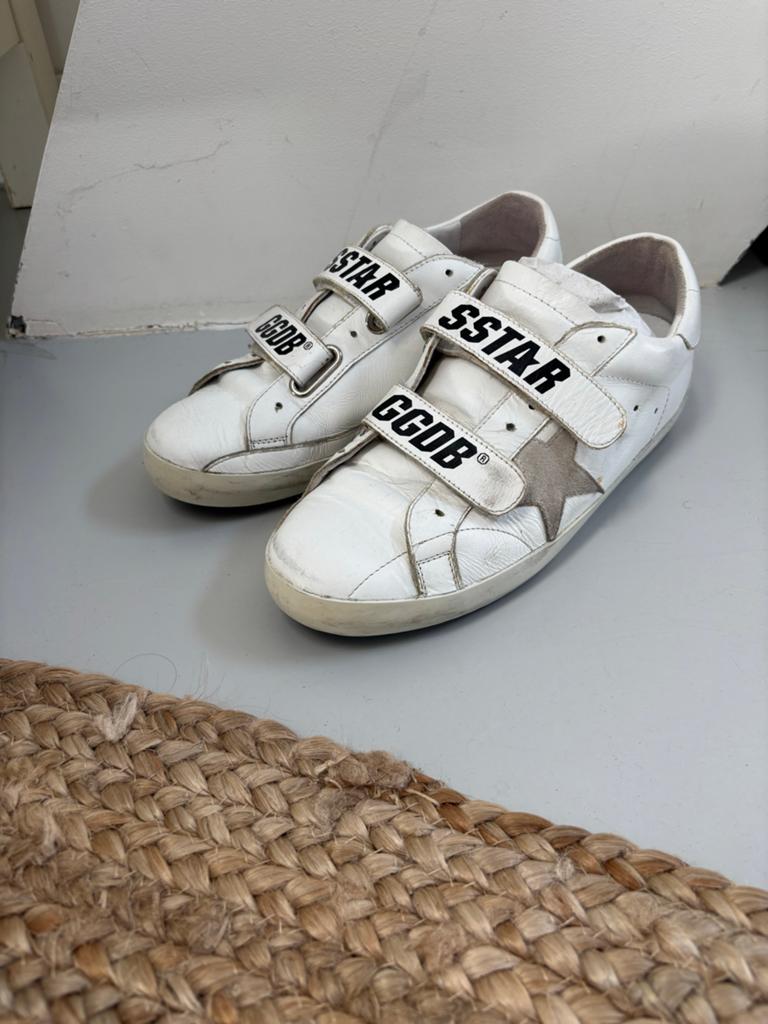 Golden Goose Old School White leather low top 37, Wit, Ophalen of Verzenden, Sneakers of Gympen, Zo goed als nieuw