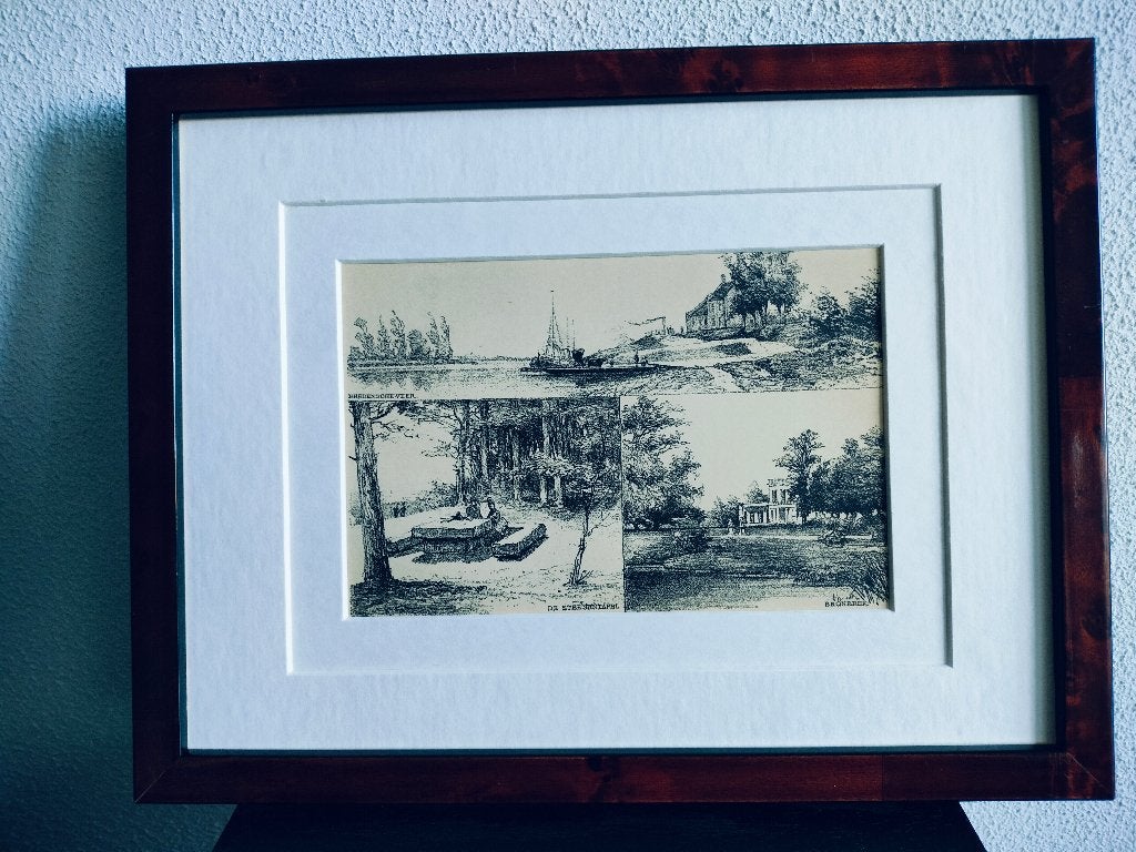 Craandijk Litho Arnhem Bronbeek Rhedensche Veer 1880 (51), Ophalen of Verzenden