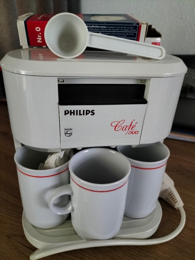 cafe duo Philips HD 5190, Ophalen, Afneembaar waterreservoir, Koffiemachine, Gemalen koffie