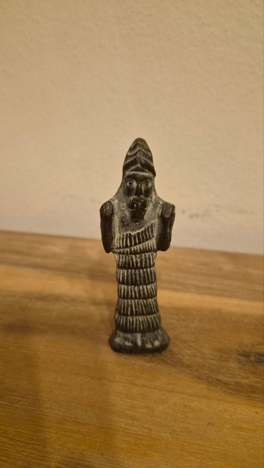 Egyptisch Osiris beeldje – donker steen – vintage decoratie, Ophalen of Verzenden, Beeld
