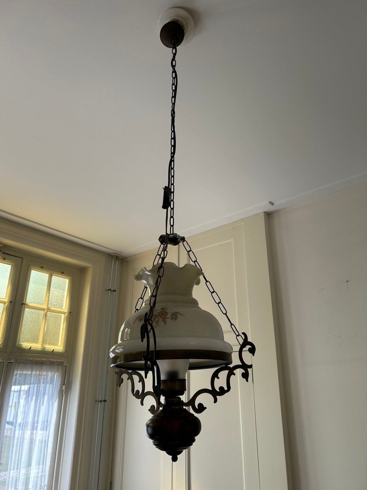 Vintage hanglampen (kunnen per stuk), Huis en Inrichting, Lampen | Hanglampen, Gebruikt, Hout, Metaal, E27 (groot), Ophalen