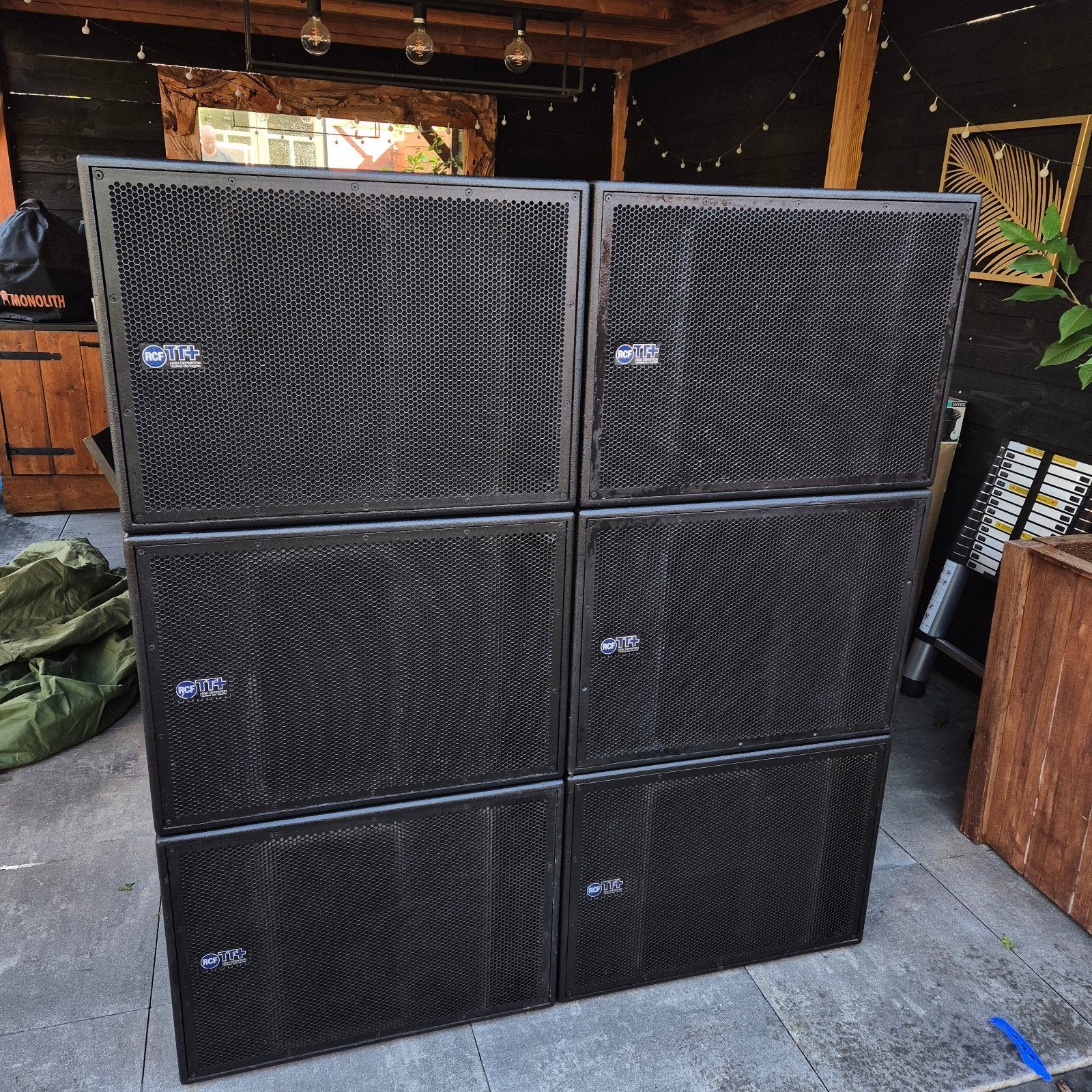 6x rcf tts18a, Overige typen, Zo goed als nieuw, 120 watt of meer, Ophalen