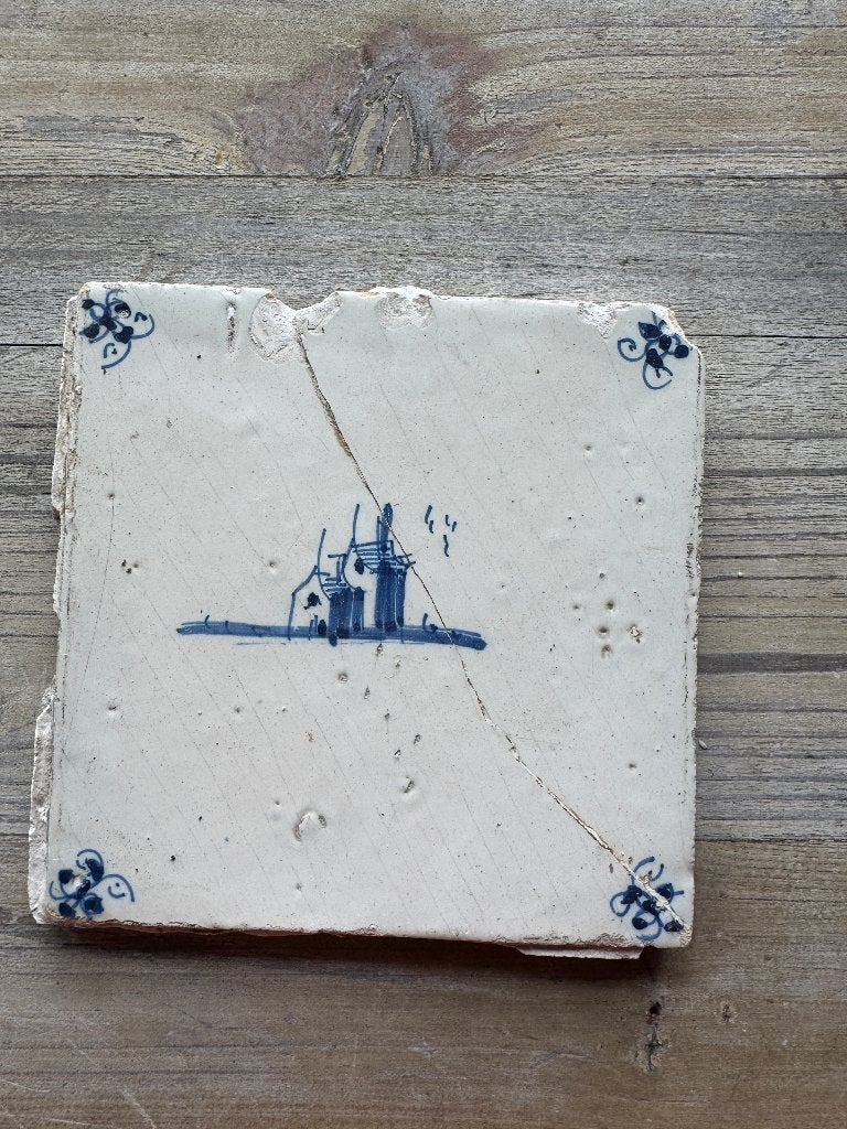 antieke delftsblauwe tegeltjes 17e eeuw, Ophalen of Verzenden