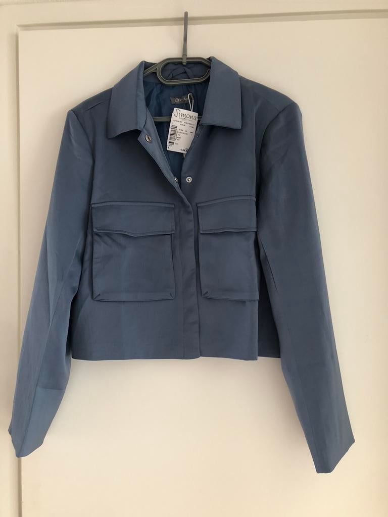 Geisha nieuw jasje blazer met steekzakken blauw mt L, Kleding | Dames, Ophalen of Verzenden, Nieuw, Blauw