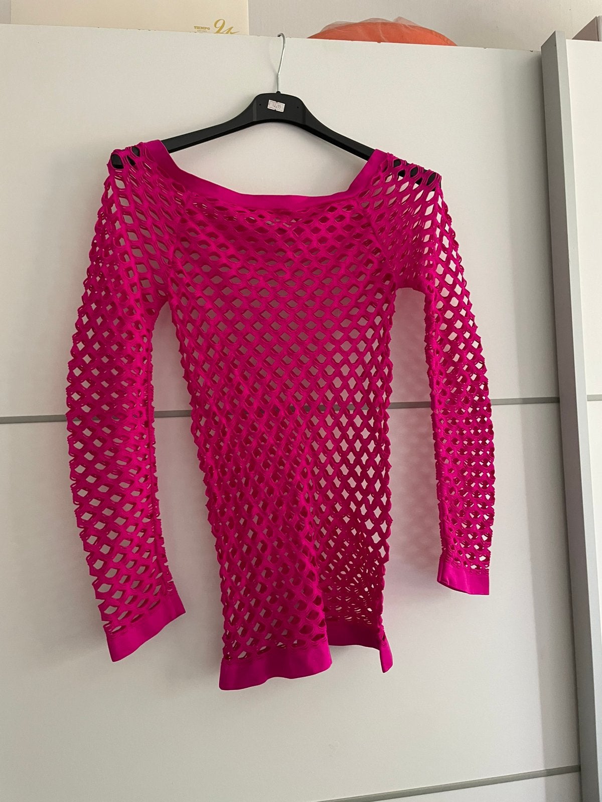 Roze Fishnet Top met Lange Mouwen, Kleding | Dames, Ophalen of Verzenden, Zo goed als nieuw, Lange mouw, Roze