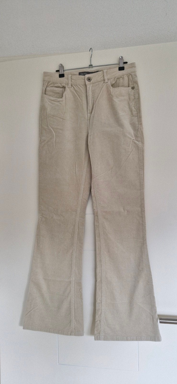 Corduroy flared broek Geisha maat M, Maat 38/40 (M), Geisha, Beige, Ophalen of Verzenden