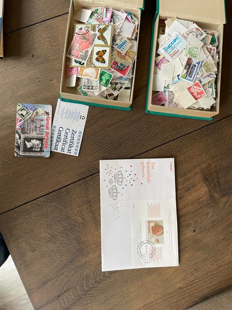 Grote verzameling postzegels met certificaten, Hobby en Vrije tijd, Scrapbooking, Ophalen of Verzenden, Zo goed als nieuw