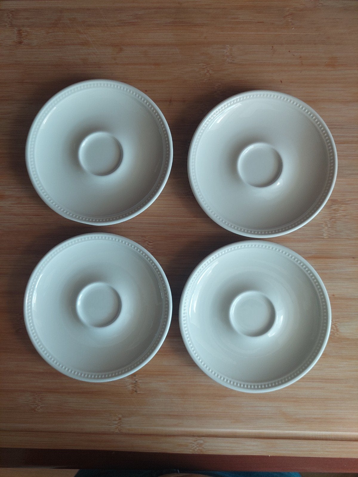 4 Wedgwood Windsor schoteltjes, Ophalen of Verzenden, Zo goed als nieuw, Wedgwood, Kop(pen) en/of Schotel(s)