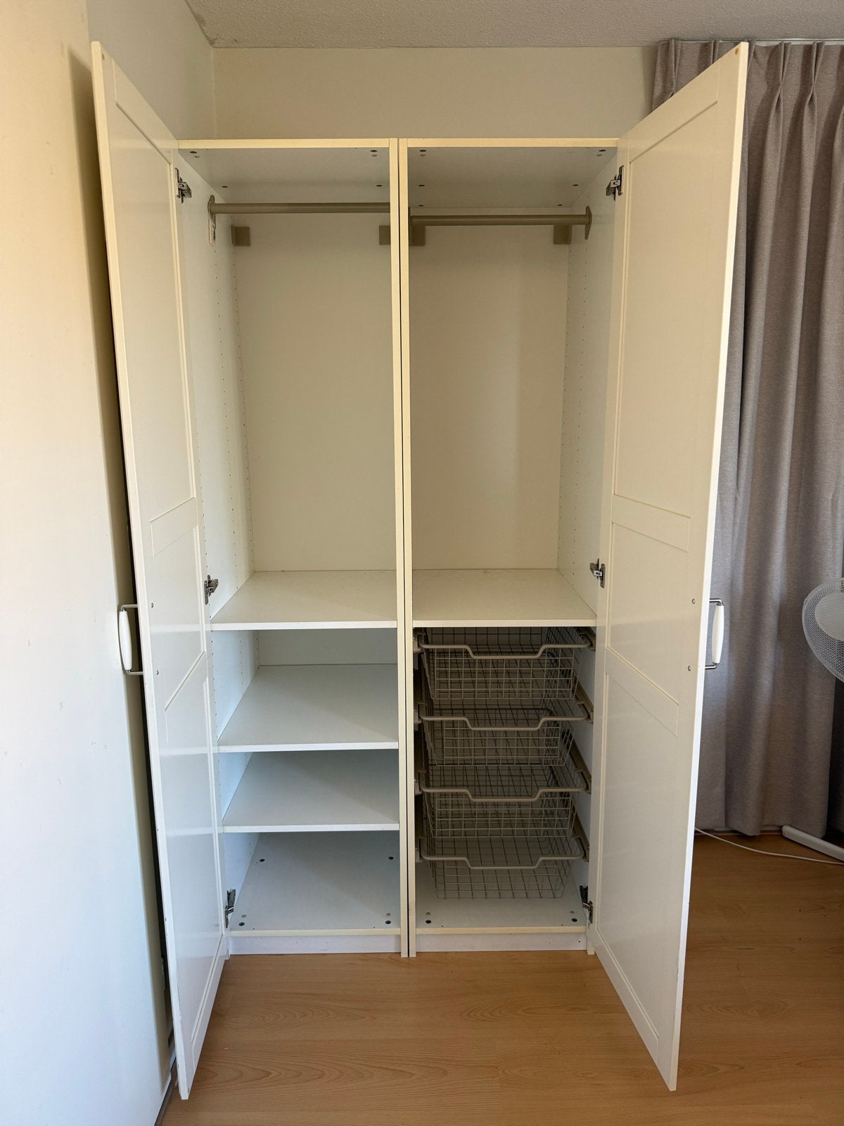 2x witte Ikea Pax kast 201x58x50 cm, Ophalen, Gebruikt, 200 cm of meer, 50 tot 100 cm