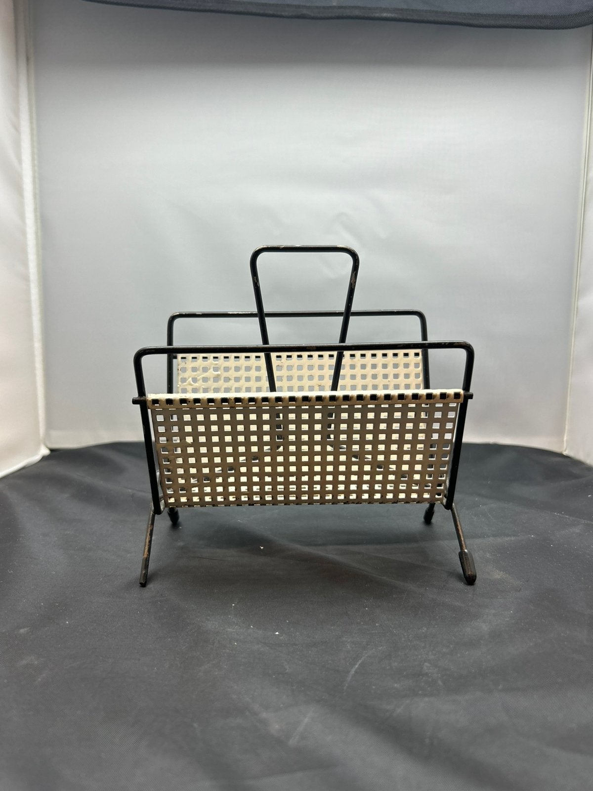 Vintage brieven/servetten houder jaren 50, Ophalen, Zo goed als nieuw, Metaal, Vintage