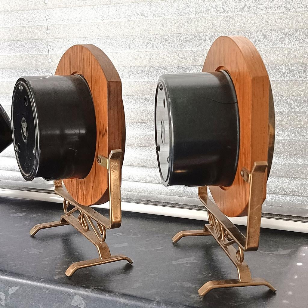 2 NUFA tafelklokken -  8 daags -mechanische slingerklokken, Antiek en Kunst, Antiek | Klokken, Ophalen of Verzenden