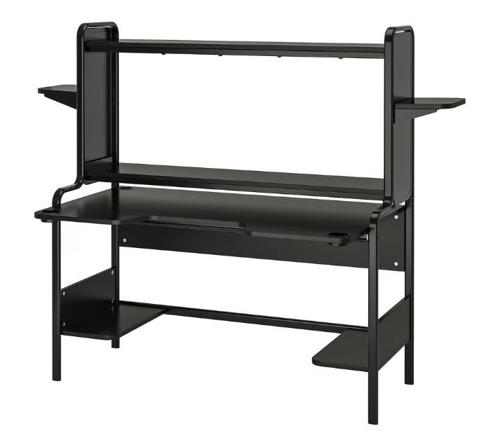 FREDDE Gamebureau, zwart, 140/185x74x146 cm, Huis en Inrichting, Bureaus, Ophalen, Zwart, 74 cm, IKEA