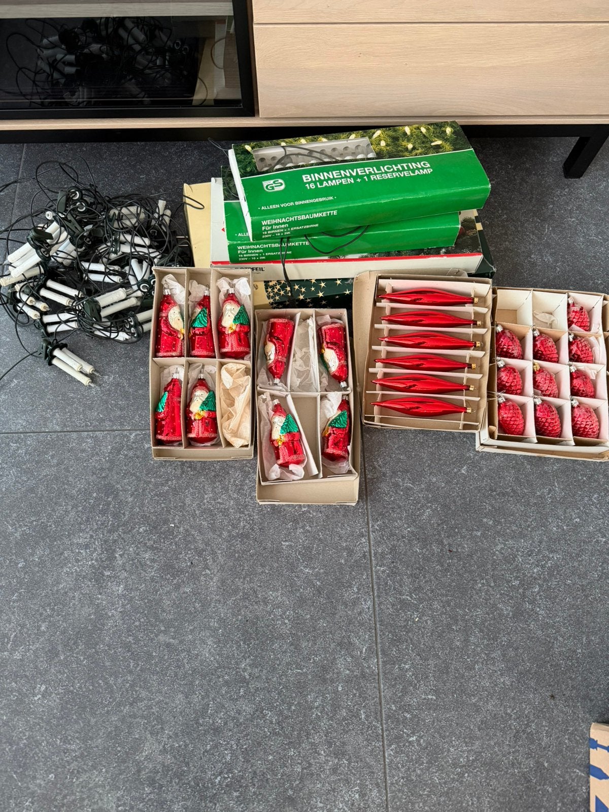 Kerst verlichting kaarsjes en glazen versieri, Diversen, Ophalen, Zo goed als nieuw